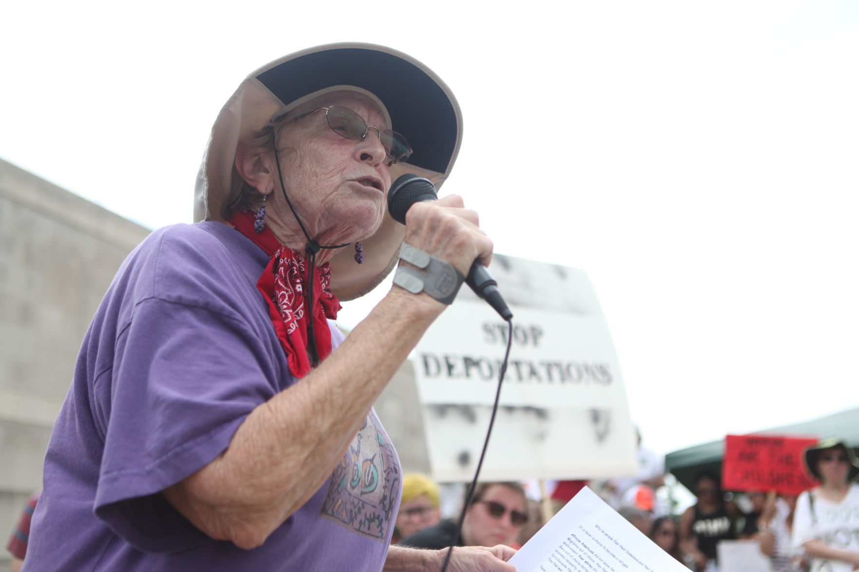 Families, activists protest Trump's immigration policies with Hammond rally